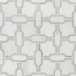 MSI Bianco Gridwork Polished Marble Mosaic SMOT-BIANDOL-GRIDP